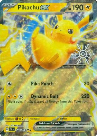 Pikachu ex (Holiday Calendar) (063/193) - MCP  - Double Rare - Holofoil