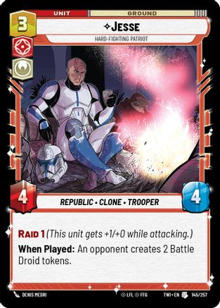 Jesse - Hard-Fighting Patriot (145/257) - TOTR - Uncommon