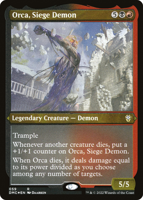 Orca, Siege Demon (DMC-059) - rare - Etched Foil
