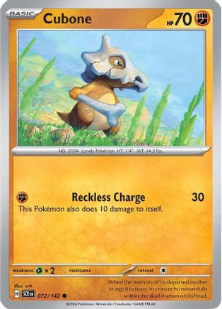 Cubone (072/142) - SSC  - Common