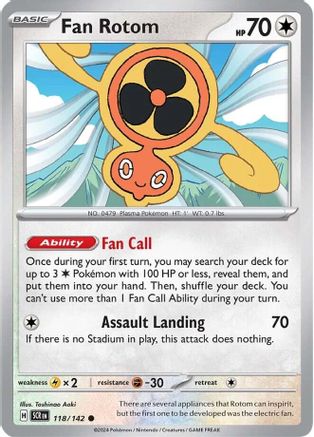 Fan Rotom (118/142) - SSC  - Common - Reverse Holofoil