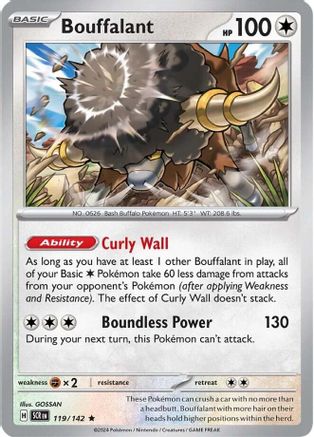 Bouffalant (119/142) - SSC  - Rare - Holofoil