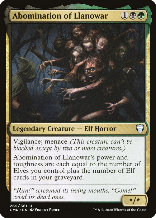 Abomination of Llanowar (CMR-265) - uncommon