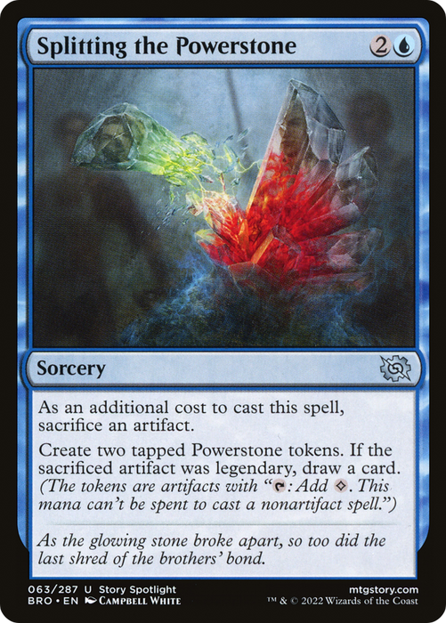 Splitting the Powerstone (BRO-063) - uncommon - Foil