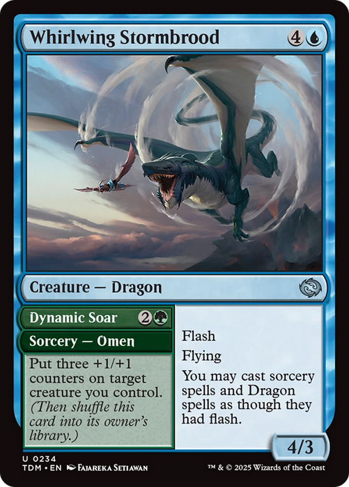 Whirlwing Stormbrood // Dynamic Soar (TDM-234) - uncommon - Foil