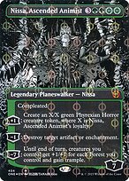 Nissa, Ascended Animist (ONE-454) - mythic: (Showcase) (Borderless) - Foil