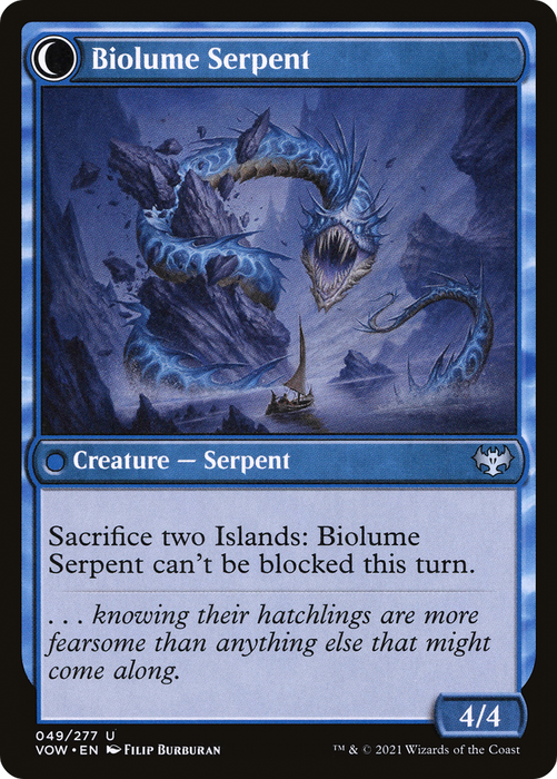 Biolume Egg // Biolume Serpent (VOW-049) - uncommon: (Double Faced Transform) - Foil