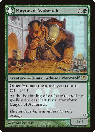 Mayor of Avabruck // Howlpack Alpha (PRE-193★) - rare: (Double Faced Transform) - Foil