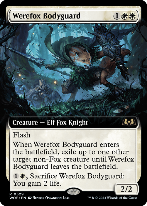 Werefox Bodyguard (WOE-329) - rare: (Extended Art)