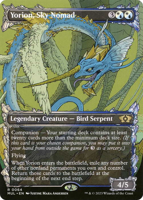 Yorion, Sky Nomad (MUL-064) - rare: (Showcase) (Borderless) - Foil