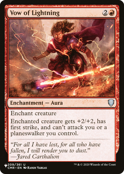 Vow of Lightning (LIST-CMR-209) - uncommon