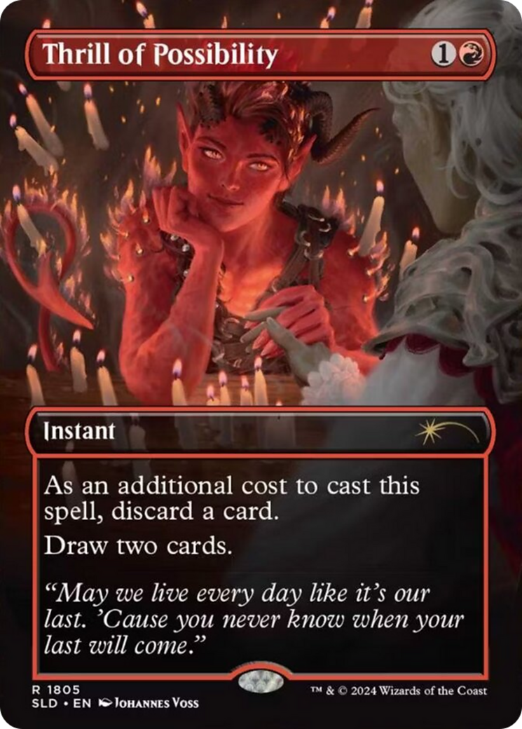 Thrill of Possibility (SLD-1805) - rare (Borderless) - Foil