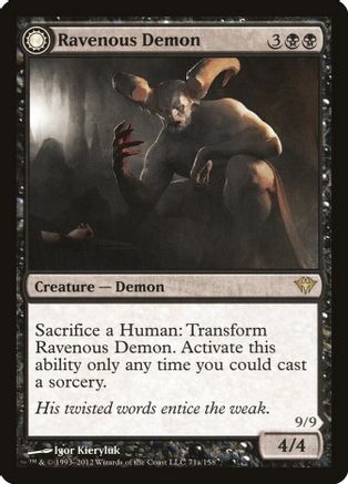 Ravenous Demon // Archdemon of Greed (DKA-071) - rare: (Double Faced Transform)
