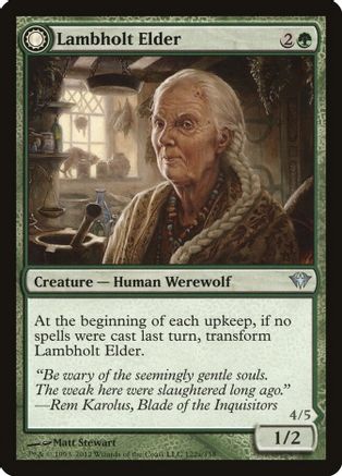 Lambholt Elder // Silverpelt Werewolf (DKA-122) - uncommon: (Double Faced Transform) - Foil