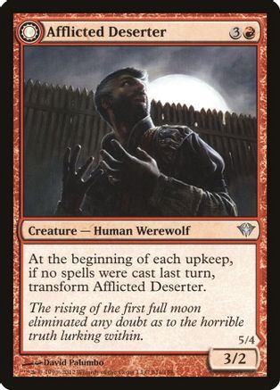 Afflicted Deserter // Werewolf Ransacker (DKA-081) - uncommon: (Double Faced Transform) - Foil