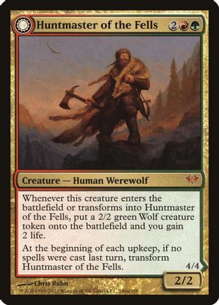 Huntmaster of the Fells // Ravager of the Fells (DKA-140) - mythic: (Double Faced Transform)