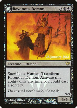 Ravenous Demon // Archdemon of Greed (PRE-71★) - rare: (Double Faced Transform) - Foil