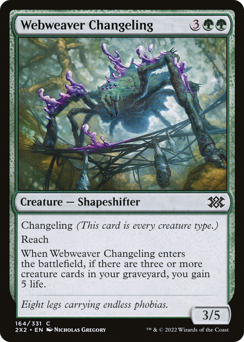 Webweaver Changeling (2X2-164) - common - Foil