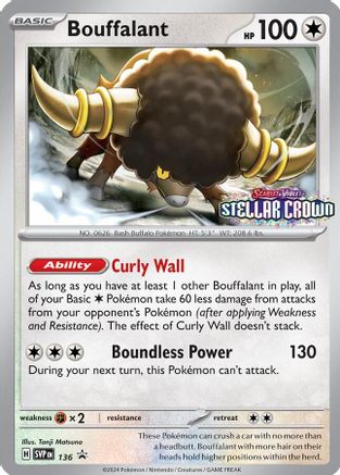 Bouffalant (136) - SSVPC  - Promo - Holofoil