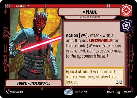 Maul - A Rival in Darkness (009/257) - TOTR - Common
