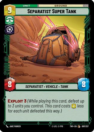 Separatist Super Tank (087/257) - TOTR - Common - Foil