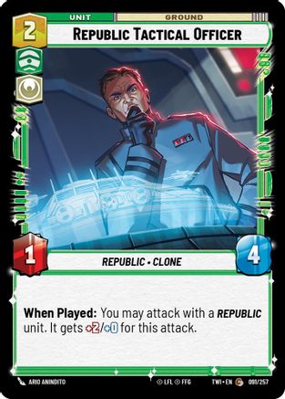 Republic Tactical Officer (091/257) - TOTR - Common - Foil