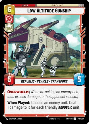 Low Altitude Gunship (149/257) - TOTR - Uncommon - Foil