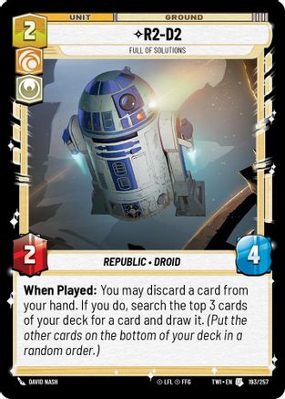 R2-D2 - Full of Solutions (193/257) - TOTR - Uncommon - Foil