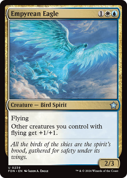 Empyrean Eagle (FDN-239) - uncommon - Foil