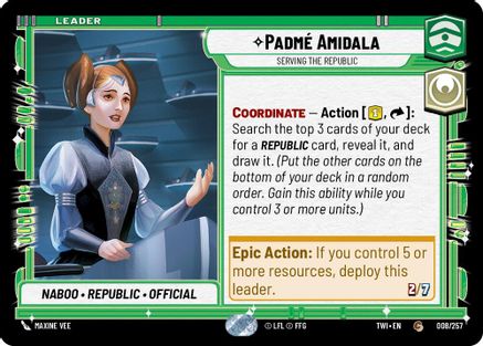 Padmé Amidala - Serving the Republic (008/257) - TOTR - Common