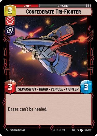 Confederate Tri-Fighter (132/257) - TOTR - Uncommon - Foil