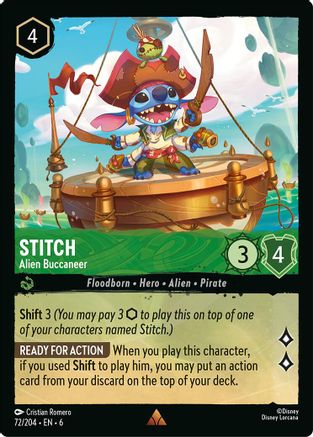 Stitch - Alien Buccaneer (72/204) - Rare