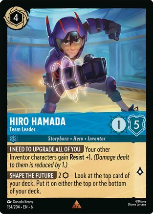 Hiro Hamada - Team Leader (154/204) - Rare - Cold Foil