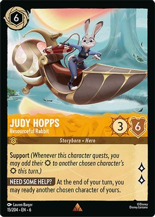 Judy Hopps - Resourceful Rabbit (15/204) - Rare