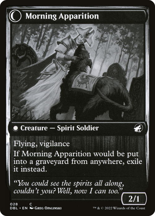 Mourning Patrol // Morning Apparition (DBL-028) - common: (Double Faced Transform)