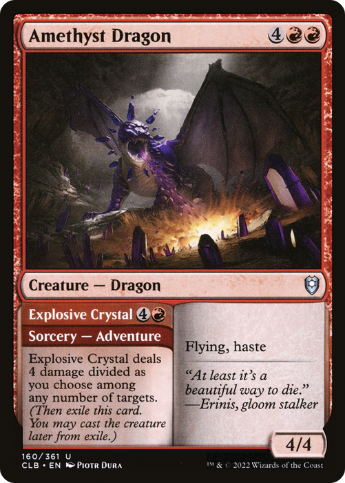 Amethyst Dragon // Explosive Crystal (CLB-160) - uncommon