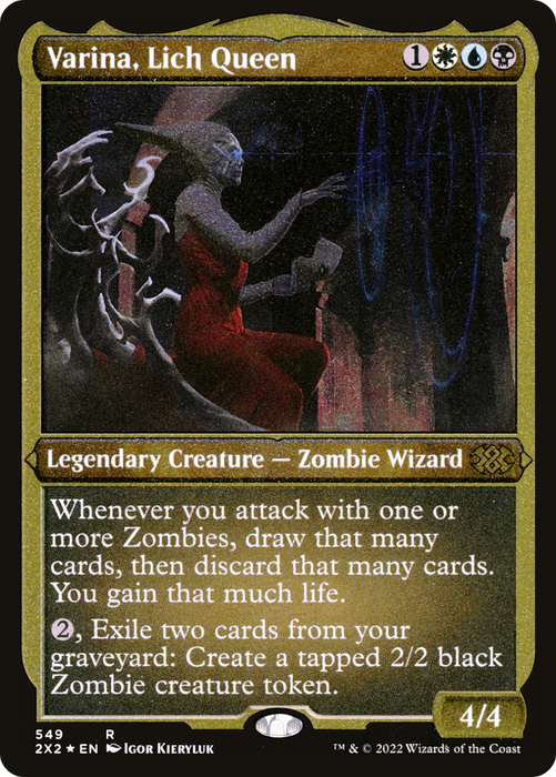 Varina, Lich Queen (2X2-549) - rare - Etched Foil