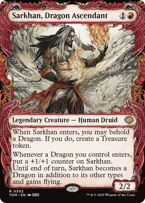 Sarkhan, Dragon Ascendant (TDM-302) - rare: (Showcase) - Foil