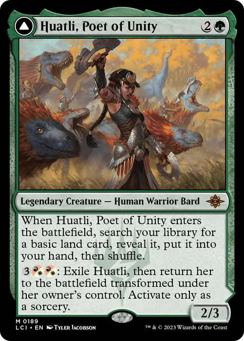 Huatli, Poet of Unity // Roar of the Fifth People (LCI-189) - mythic