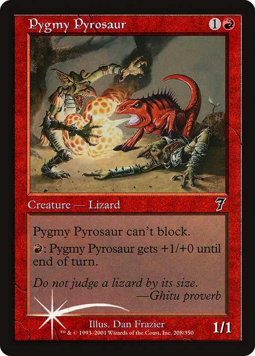 Pygmy Pyrosaur (7ED-208★) - common - Foil
