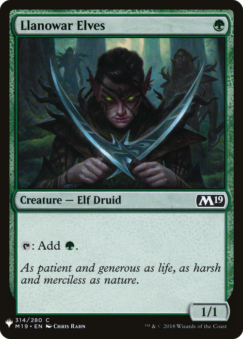 Llanowar Elves (LIST-M19-314) - common