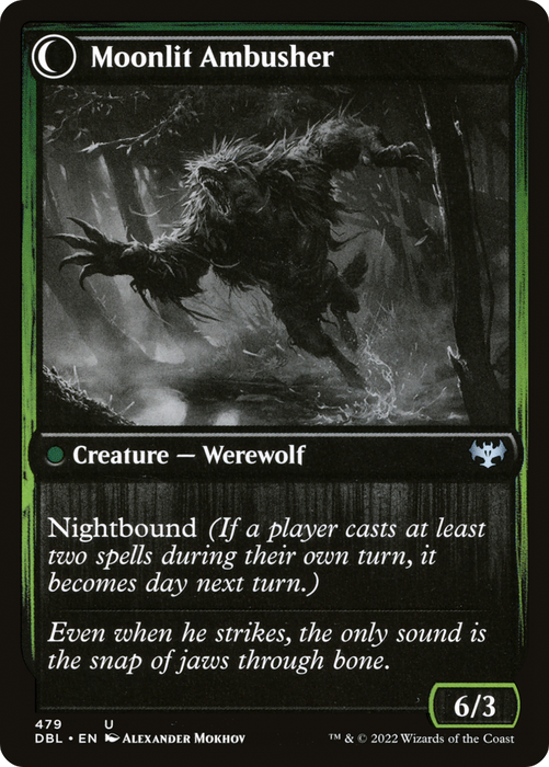 Oakshade Stalker // Moonlit Ambusher (DBL-479) - uncommon: (Double Faced Transform)