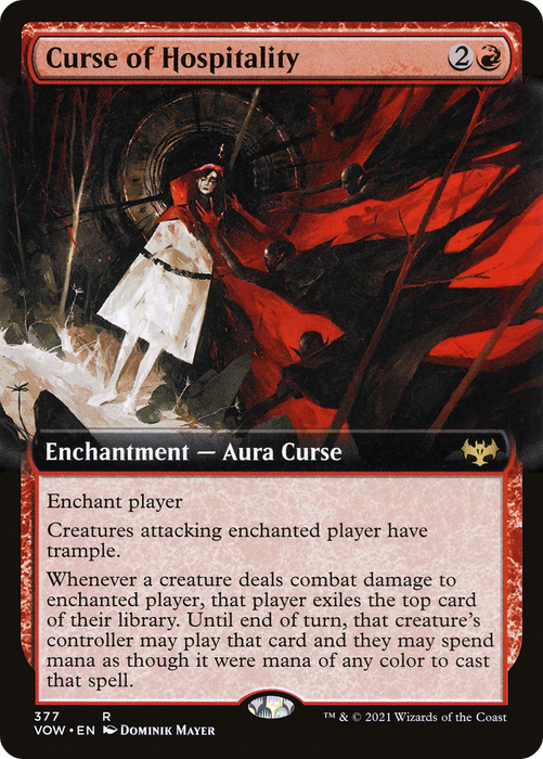 Curse of Hospitality (VOW-377) - rare: (Extended Art) - Foil