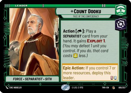 Count Dooku - Face of the Confederacy (005/257) - TOTR - Common