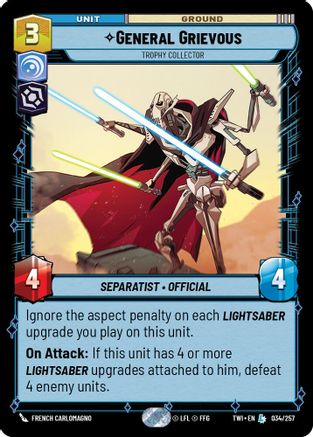 General Grievous - Trophy Collector (034/257) - TOTR - Legendary - Foil