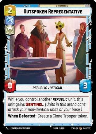 Outspoken Representative (043/257) - TOTR - Common - Foil
