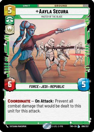 Aayla Secura - Master of the Blade (096/257) - TOTR - Legendary