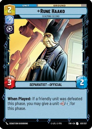 Rune Haako - Scheming Second (031/257) - TOTR - Uncommon - Foil