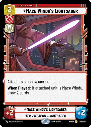 Mace Windu's Lightsaber (152/257) - TOTR - Rare