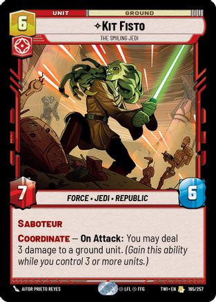 Kit Fisto - The Smiling Jedi (165/257) - TOTR - Rare